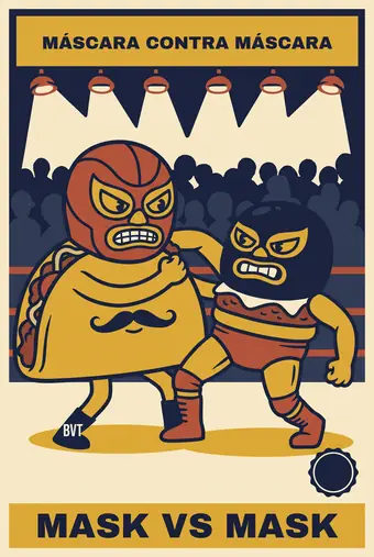 Burgers vs Tacos poster: MASK VS MASK
